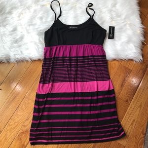 I N C dress NWT Striped spaghetti straps